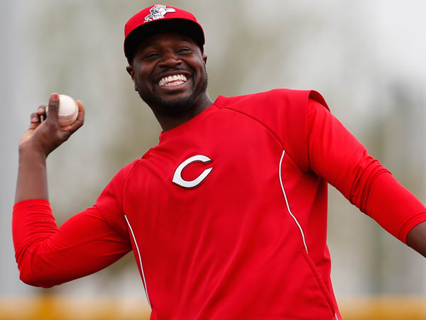 Brandon Phillips, seen here in happier times during spring training. (Paul Sancya/AP)